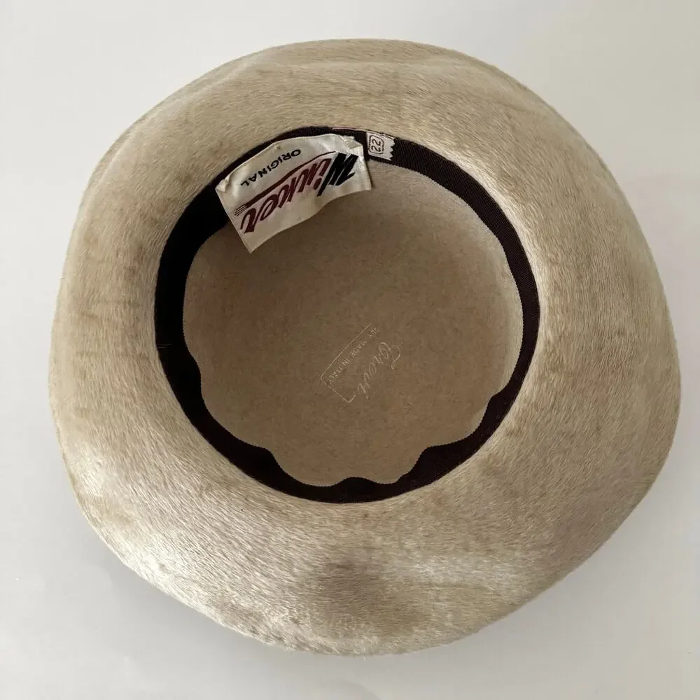 Vintage Trevi by Winner Hat Handmade Tan with Grosgrain Ribbon